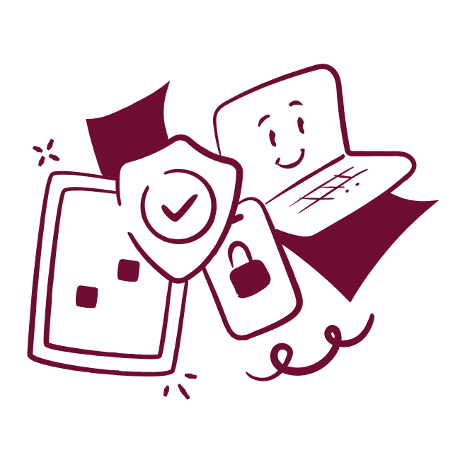 Key features illustration in Downsview's branded colour