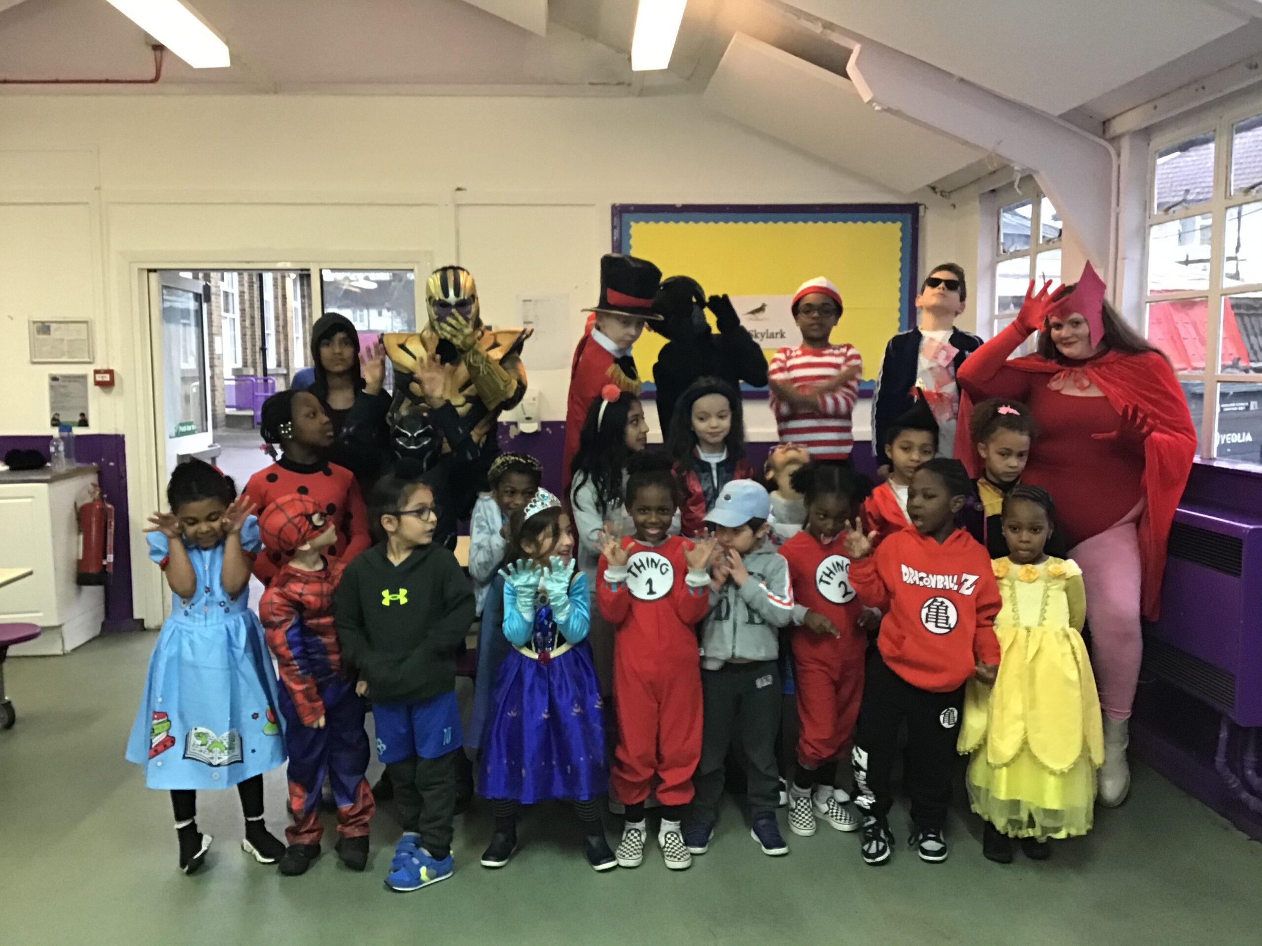 Kids dressed up for halloween at Holiplay holiday camp