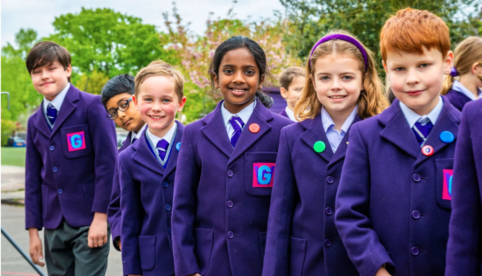 Weston Green School pupils in uniforms