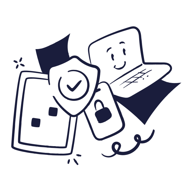Key features illustration in JS Sports' branded colour